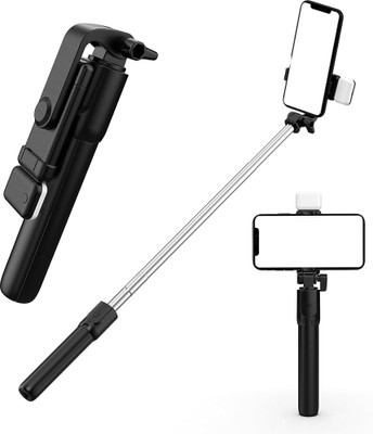 TECHEL Bluetooth Selfie Stick(Black, Remote Included)