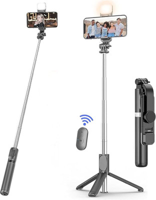 IMMUTABLE Bluetooth Selfie Stick(Black, Remote Included)