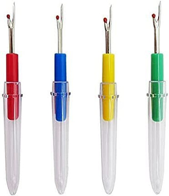 SUBJAY Seam Ripper/Stitch Removal|Stainless Steel Blades with Grip Handles-4PCS Seam Ripper