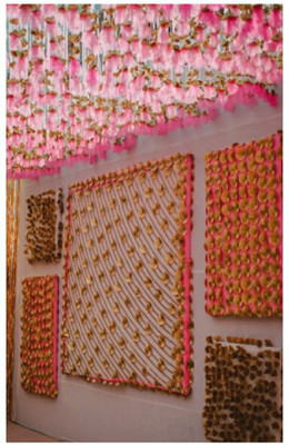Marshmallow 100PCS GOTAPATTI FLOWER APPLIQUES PATCHED FOR EMBROIDERY CRAFT MAKING(Pack of 1 Embroidery Frame(Pack of 1)