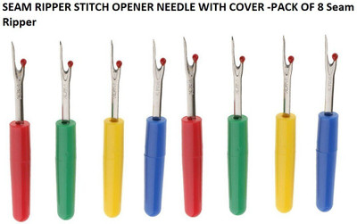 AWESOME STORE SEAM RIPPER STITCH OPENER NEEDLE WITH COVER -PACK OF 8 Seam Ripper Sewing Kit