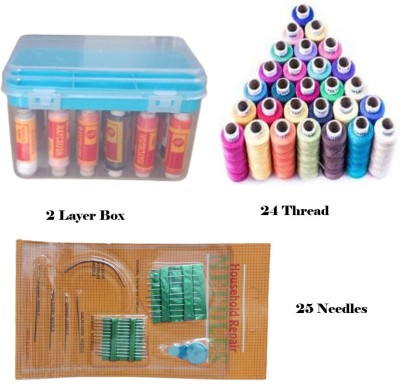 Three Mask Sewing Thread Needle and Tailoring Empty Storage Box Sewing Kit