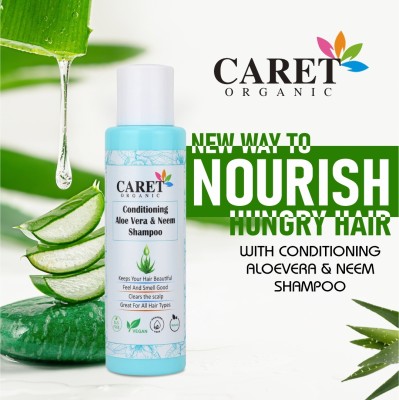 Caret Organic Aloe Vera & Neem Conditioning Shampoo - SLS, Paraben & Cruelty Free(100 ml)