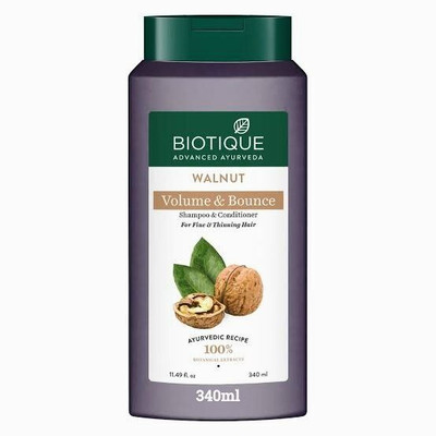 BIOTIQUE Walnut Volume & Bounce Shampoo & Conditioner 340ml(340 ml)