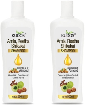Kudos Ayurveda Amla Reetha Shampoo Pack of 2(500 ml)