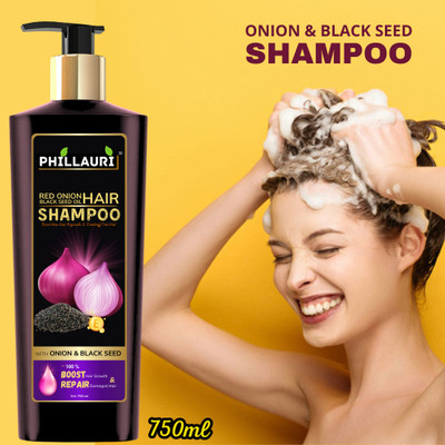 Phillauri Red Onion Black Seed Onion Shampoo with Hair fall and Dandruff Control Shampoo(750 ml)