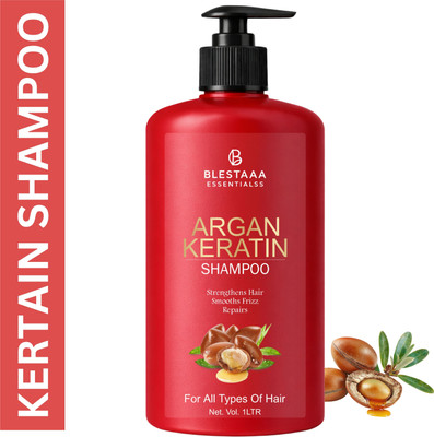 blestaaa essentialss Argan Keratin Shampoo Repair & Hydration for Damaged Dry & Frizzy Hair |(1 L)