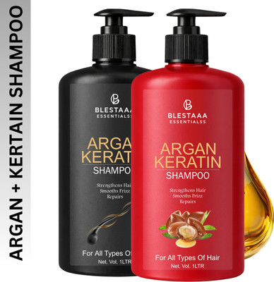 blestaaa essentialss Argan Keratin Shampoo for Restore strength and shine healthy hair care(2 L)