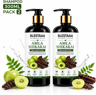 blestaaa essentialss Amla & Reetha Hair Shampoo | Anti-Hair Fall Shampoo(600 ml)