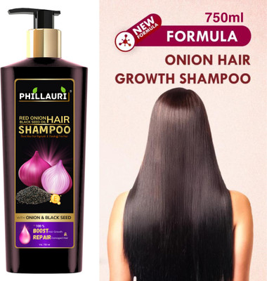 Phillauri Red Onion Black Seed Shampoo Strength, Shine, and Healthy Scalp Shampoo(750 ml)