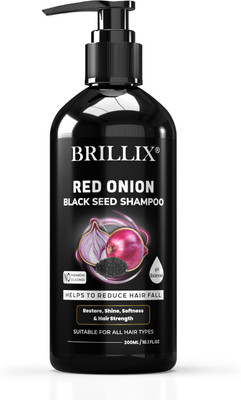 BRILLIX RED ONION BLACK SEED SHAMPOO - for Hair Fall Control(300 ml)