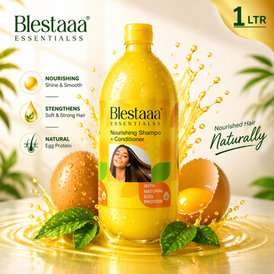 blestaaa essentialss Egg Protein for Strong and Shiny hair Shampoo.|(1 L)