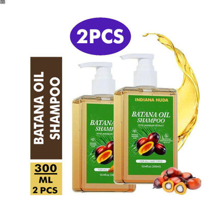 INDIANA HUDA Hair Regrowth Batana Oil Shampoo with Rosemary Oil – 2 x 300ML(600 ml)