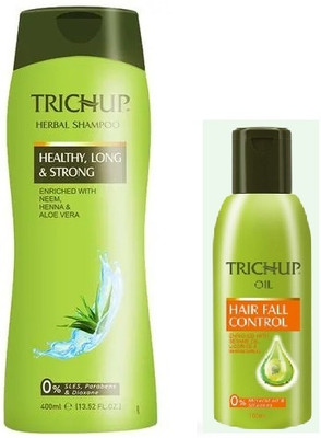 VASU Trichup Healthy Long & Strong Shampoo 400 ML & Hair Fall Control Oil 100 ML(500 ml)