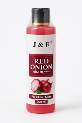J & F Red Onion Hairfall Control Shampoo | Strengthens Roots & Boosts Hair Growth(200 ml)