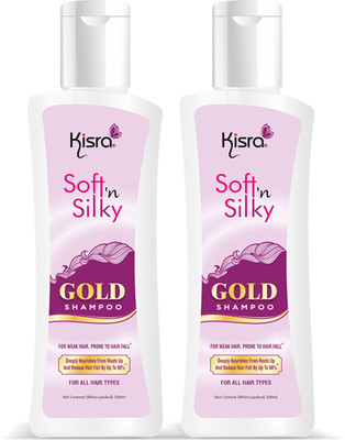 KISRA Soft'n Silk Gold Restoring Shampoo 100ml (Pack Of 2)(200 ml)