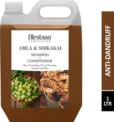 blestaaa essentialss Anti-hair fall shampoo enrich with Amla, Reetha , Shikakai.(1 L)