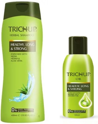 VASU Trichup Healthy Long & Strong Shampoo 400 ML & Oil 100 ML(500 ml)