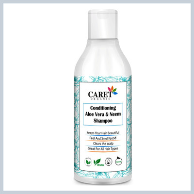 Caret Organic Anti Dandruff Conditioning Shampoo With Aloe Vera - SLS & Paraben Free(300 ml)