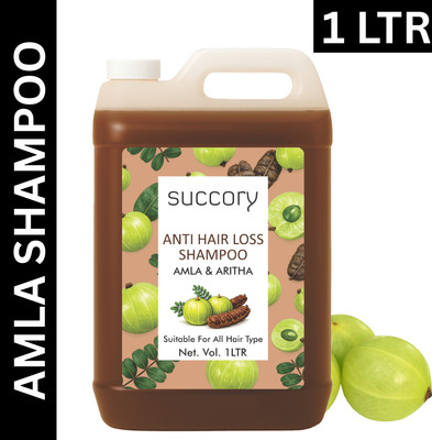 Succory Amla Shikakai Anti Hair Loss Shampoo for Hair Strength, Scalp Care Natural Shine(1 L)