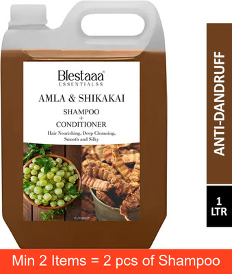 blestaaa essentialss Anti-hair fall shampoo enrich with Amla, Reetha , Shikakai.(1 L)