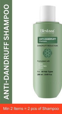 blestaaa essentialss Anti-Dandruff Shampoo for Clean Scalp, Strong Hair, and Long-Lasting Freshness(250 ml)