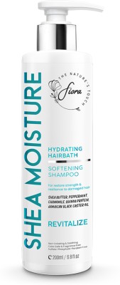 fiora Shea Moisture Hydrating Hairbath - Hair Thickening Shampoo 200 ml (PACK OF 2)(400 ml)