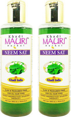 Khadi Mauri Neem Shampoo - Pack of 2(420 ml)