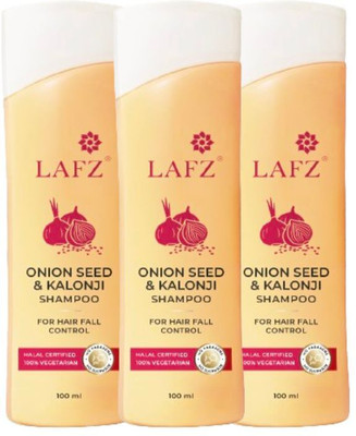 LAFZ Onion Seed & Kalonji Shampoo Combo For Hair Fall Control | Pack of 3(300 ml)