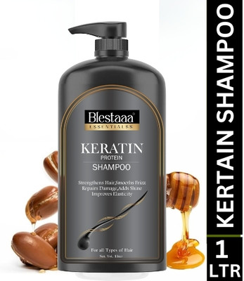 blestaaa essentialss Premium & Keratin Shampoo – Deep Moisture & Frizz Control for Soft, Shiny Hair(1 L)