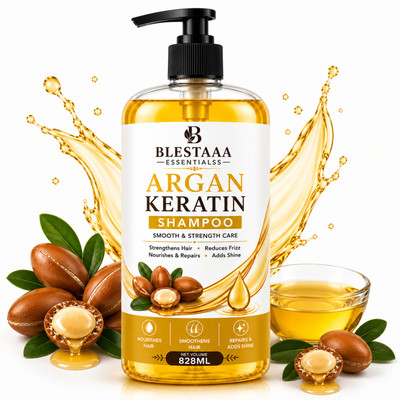 blestaaa essentialss Argan Keratin Shampoo with A Argan Oil for Hair Repair, Shine & Deep Nourishment(828 ml)