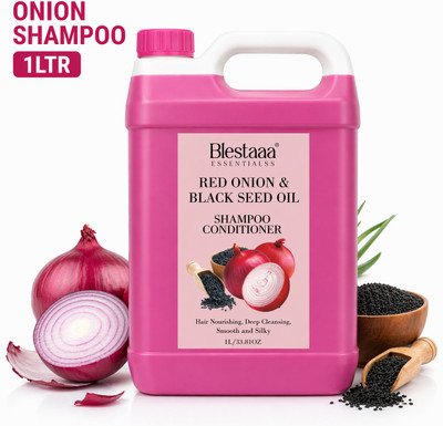 blestaaa essentialss Onion Shampoo for Hair Growth & Hair Fall Control with Onion & Plant Keratin..(1 L)