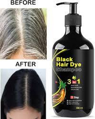 blestaaa essentialss blestaaa essentialss 3 in 1 Hair Dye Black Hair Shampoo for A Women & Men.(300 ml)