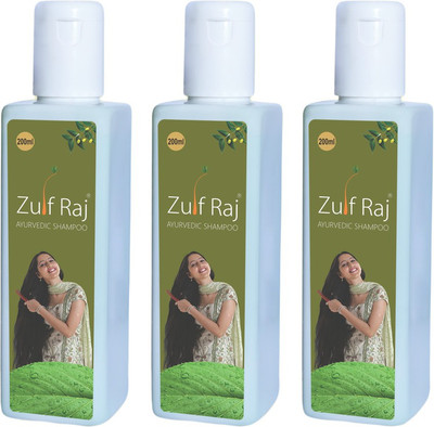 Zulf Raj PEMIUM AYURVEDIC SHAMPOO (PACK OF 200MLX3)(600 ml)
