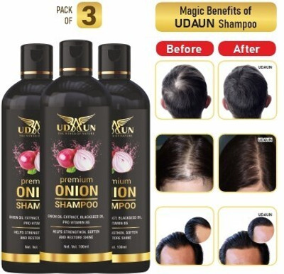 Udaun Premium Onion Shampoo Pack Of 3(300 ml)