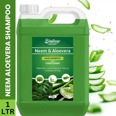 blestaaa essentialss Natural Aloe vera Shampoo Smoother & Shiner Hair Daily Usages(1 L)