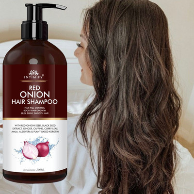 INTIMIFY Red Onion Hair Growth Shampoo for Hair Fall & Dandruff Control Hair Shampoo(200 ml)