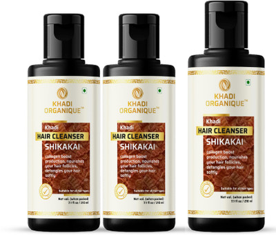 khadi ORGANIQUE Shikakai Cleanser / Shampoo for Control Thinning & Hair Fall(630 ml)