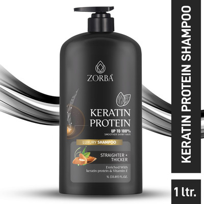 Zorba Keratin Protein Shampoo For Silky & Shiny Hairs Pack Of 1x1 Ltr(1000 ml)