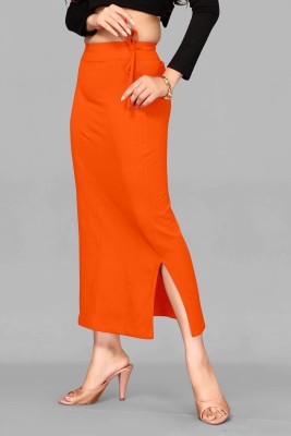 BADGERW INSOME Solid Women Pencil Orange Skirt