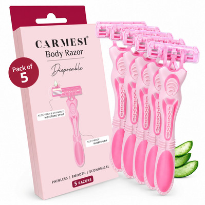 Carmesi Disposable Body Razors for Women | Safe, Hygienic & Economical, Women(Pack of 5)