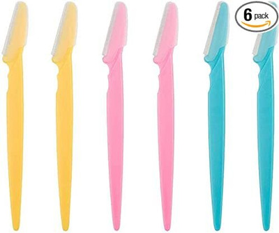 HBS Eyebrow Shaper Manual Razor Facial Hair Remover,Neck,Upper Lips -Eyebrow Razor 6, Women(Pack of 6)