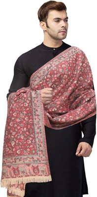 Life and style Wool Embroidered Men Shawl(Maroon)