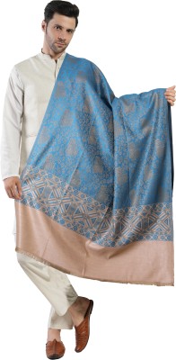 manra Wool Printed Men Shawl(Blue)