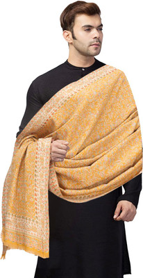 Life and style Wool Printed Men Shawl(Yellow)