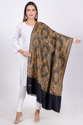 Sprha Wool Self Design Women Shawl(Black)