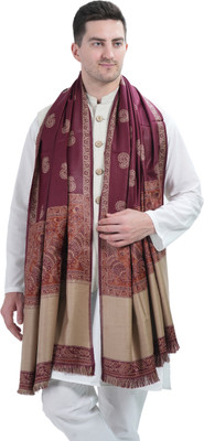 manra Wool Paisley Men Shawl(Maroon)