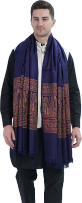 manra Wool Printed Men Shawl(Blue)