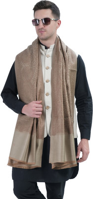 Life and style Wool Printed Men Shawl(Beige)