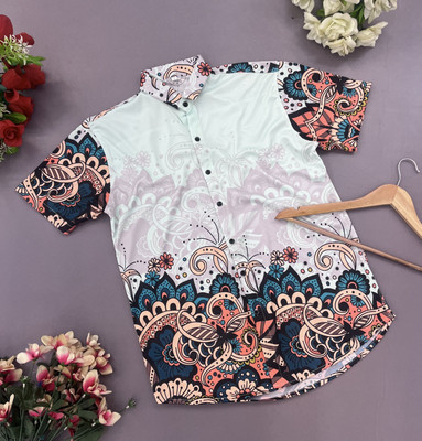 SHFASHION Men Printed Casual Multicolor Shirt